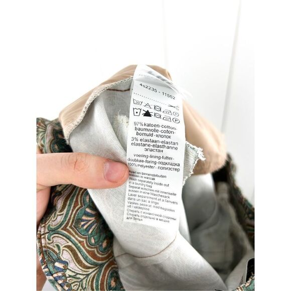 Summum Woman High Waist Slim Pant trousers art nouveau cotton stretch broek 34EU - Picture 15 of 15